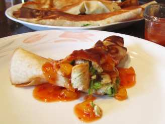 Asparagus & Chicken "Quesadillas" W/ Sweet Rum Dip
