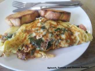Spinach, Tomato, and Cheese Omelet