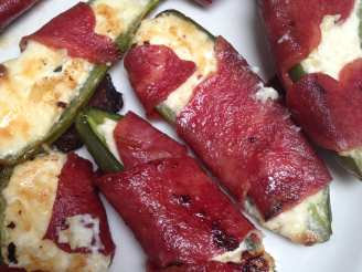 Turkey Bacon Wrapped Jalapeno Pepper Poppers