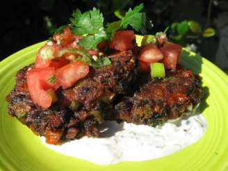 Black Bean Cakes With a Spicy Yogurt Sauce