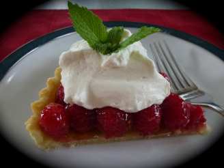 Fresh Raspberry Tart With Vanilla Creme Fraiche