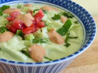 Icy Cold Avocado and Cucumber Soup
