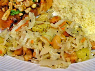 Warm Cabbage With Pineapple and Peanuts