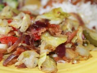 Monday Night Cabbage, Bacon and Peppers