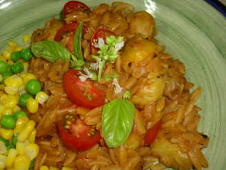 Smoky Orzo With Brussels Sprouts and Tomatoes