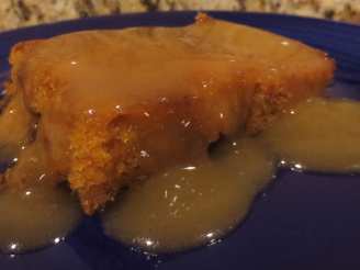 Scrumptious Pumpkin Cake With Apple Cider Caramel Topping