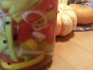Sweet and Sour Pickled Bell Peppers by the Jar