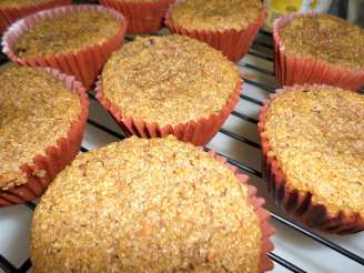 Healthy, Whole-Wheat Carrot Applesauce Muffins
