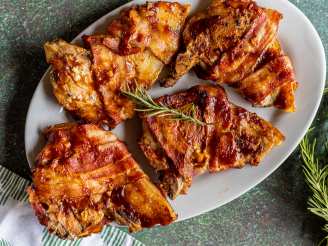 Bacon Wrapped Pork Chops With BBQ Sauce