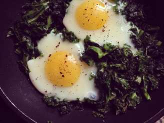 Creamed Kale & Eggs