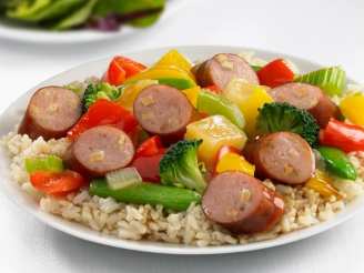 Johnsonville Apple Chicken Sausage Sweet and Sour Stirfry