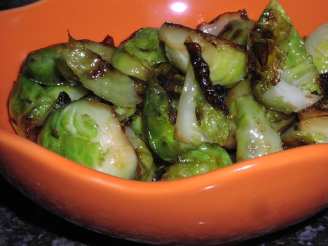 Pan Fried Brussels Sprouts With Sriracha, Honey and Lime