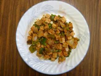 Barbecued Tofu With Peppers and Onions