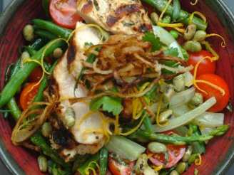 Tarragon Grilled Chicken With Green Bean Salad