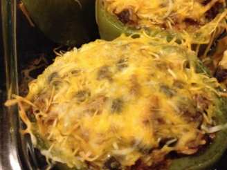 No Carb - Chicken Stuffed Green Peppers