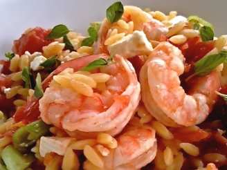 Shrimp With Orzo, Olives and Feta