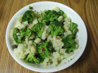 Broccoli and Cauliflower with Pine Nuts and Raisins