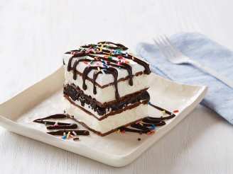 Dark Chocolate Crunch Ice Cream Sandwich Cake