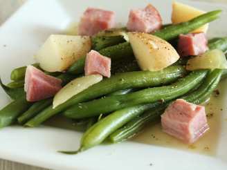 New Potatoes, Green Beans and Ham