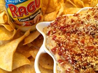 Bacon-Kissed Cauliflower Dip W/ Crispy Corn Tortillas #Ragu