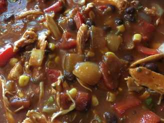 Southwestern Style Slow Cooker Red Chicken Chili