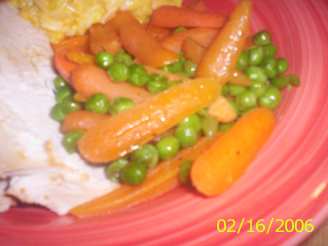 Buttered Baby Carrots and Sweet Peas