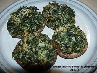 Spinach Stuffed Portabella Mushrooms.