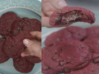 Nutella-Stuffed Red Velvet Cookies