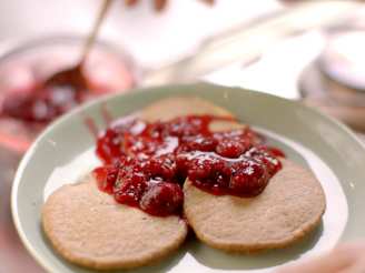 Oat Pancakes With Raspberries & Honey