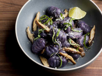 Purple Gnocchi With Shiitake Mushrooms