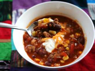 Husker Tailgate Spicy Taco Soup