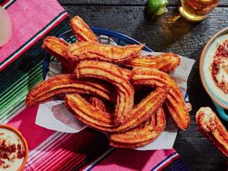 Spicy Corn Churros With Roasted Tomato Salsa Con Queso
