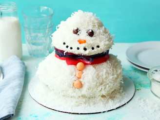 Snowman Snowball Cake