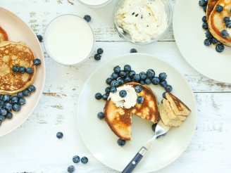 Keto Diner-Style Pancakes With Whipped Blueberry Butter