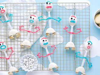 Forky Inspired Cheesecake Pops
