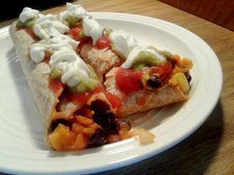 Baked Black Bean & Sweet Potato Flautas