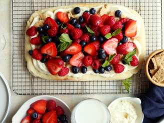 Grilled Mixed Berry Cheesecake Pizza