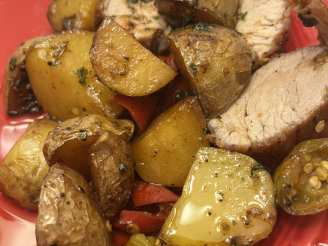 Spicy Pork Tenderloin With Easy Potatoes and Peppers