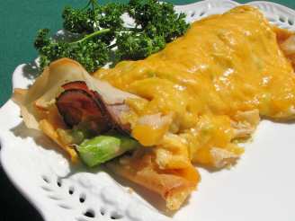 Ham and Asparagus Crepes