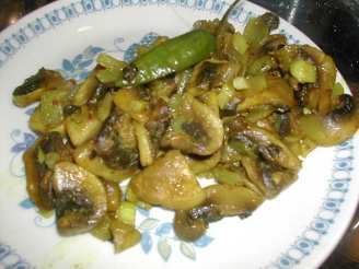 Spicy Mushrooms With Ginger and Chilies