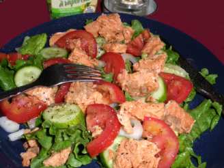 Salmon and Plum Tomato Salad