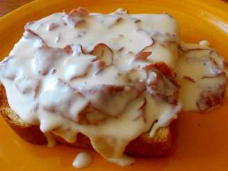 Creamed Chipped Dried Beef On Toast or Waffles