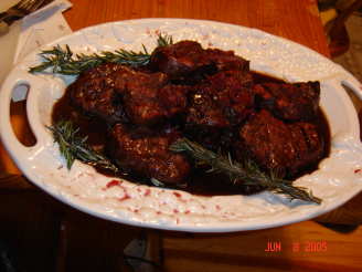Beef Tenderloin with Port-Rosemary Sauce