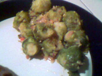 Brussels Sprouts in Onion/Mustard Sauce