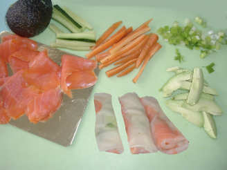 Smoked Salmon & Rice Paper Rolls