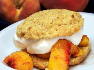 Peaches and Cream Shortcakes With Cornmeal-Orange Biscuits