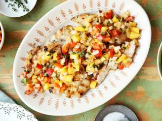 Grilled Chicken Breast with Spicy Pineapple Mango Salsa