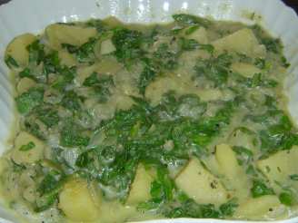 Mustard Potatoes With Spinach