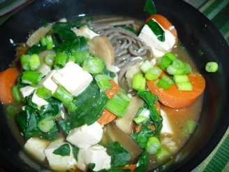Soba Soup With Spinach and Tofu