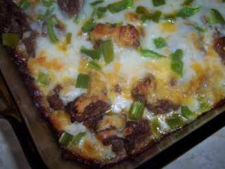 Easy Zucchini and Ground Beef Pizza Casserole
